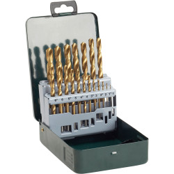 Bosch 2607019437 Twist Drill Set HSS-TiN DIN 338 Straight Shank 1 to 10mm 19-pcs