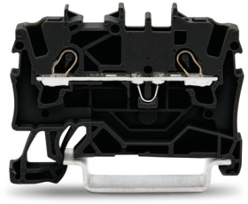 2-wire feed-through terminal, spring-clamp connection, 0.25-2.5 mm², 1 pole, 18 A, 8 kV, black, 2001-1205