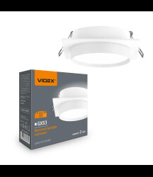 Recessed spotlight luminaire VIDEX for GX53 lamp VL-SPF33S-W VL-SPF33S-W