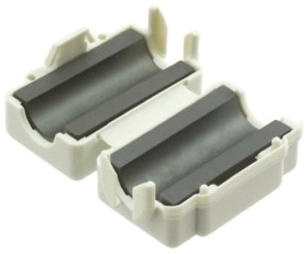 Tuleja ferrytowa średnica otworu 8mm Tłumienie zakłóceń elektromagnetycznych otwory: 1 Zatrzaskowe pierścienie