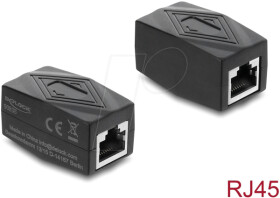 90838 Adapter coupling, RJ45 socket to socket, Cat.6, black