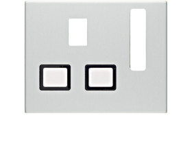 BERKER K.5 Płytka czołowa do gniazda z uziemieniem standard brytyjski aluminium 3313077013 HAGER