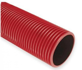 Rura osłonowa czerwona karbowana do ziemi 450N HDPE fi 160/135 dwuwarstwowa UV 19B160R /opak. 360/