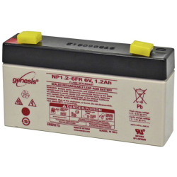 EnerSys NP1.2-6 Genesis Battery 6V 1.2Ah AGM Maintenance-Free High Density