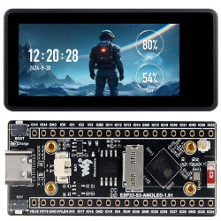 ESP32-S3 Waveshare 1.91" AMOLED Dotykowy 240x536 Wi-Fi BLE slot SD QMI8658