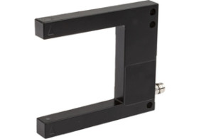 Czujnik laserowy widełkowy 70x10x80mm Sn 50mm 10-30V DC PNP/NPN NC/NO złącze M8 3-pinowe IP67 PG500570