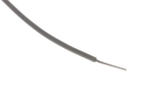 Przewód do urządzeń PTFE PTFE Szary, 100m 0,22 mm² 7/0,2 mm, 600 V, -75 → +200C, Ø 1.2mm, RS PRO BS3G210