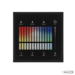 4-strefowy naścienny panel DALI master do LED RGB+CCT 24V/Bus TD5-4S(B)