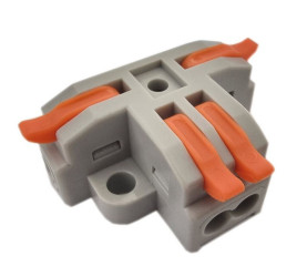 KOSTKA ELEKTRYCZNA ROZGAŁĘŹNIK TRÓJNIK 1X2X1 Z MOCOWANIEM T4 (ZLAC-11906)