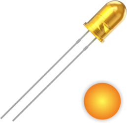 LED, THT, Ø 5 mm, yellow, 590 nm, 700 mcd, 30°, 2111O159