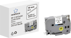 Taśma do nadruku Renkforce RF-LT-BTZe241 zamiennik Zamiennik Brother TZe-241 18 mm Kolor taśmy: biały Kolor nadruku: cza