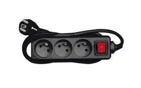 Przedłużacz 3 gniazda z uziemieniem i wyłącznikiem 1.5m