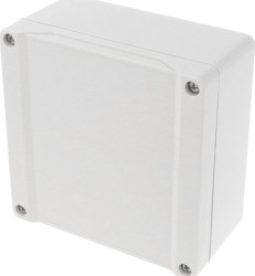 ABS enclosure, (L x W x H) 119 x 119 x 61 mm, light gray (RAL 7035), IP66, 1555NGY