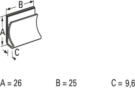 Mounting base, PVC, white, self-adhesive, (L x W x H) 25 x 9.6 x 26 mm, 221 10 10