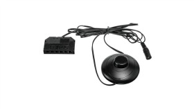 Włącznik Nożny Do Klipsów 2,1/5,5 Żeńska + Rozdzielacz 1X6 Mini Czarny