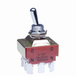 Przełącznik Wł.-wł. 3PDT NKK Switches Montaż panelowy długość przełącznika 17.5mm