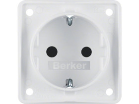 Integro Flow Gniazdo schuko z podwyższoną ochroną styków biały 947792502 HAGER