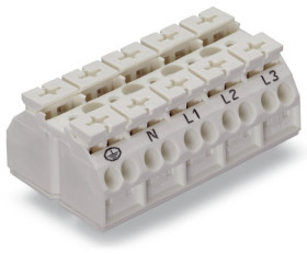 Listwa zaciskowa 5-żyłowe WAGO rozmiar żyły 20 → 12 AWG Wciskany zacisk Cage Clamp