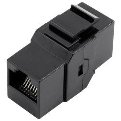 TruComponents 240015 RJ45 double clutch Adapter, straight Black
