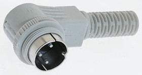 Wtyk Din Hirschmann 6-pinowe, seria MAWI Kabel Kąt prosty Standard 34 V ac/dc 6 DIN 45322 4A IP30 Męski