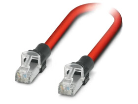 Patch cord S/FTP 5 linka Cu,cynowana PVC czerwony 0,5m 22AWG 1112931