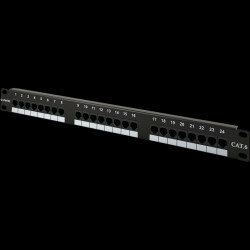 Patch panel 1U/19 cali UTP nieekranowany 24 porty kat. 6 złącza LSA Q-LANTEC PK-U6-1 A-LAN Technologie