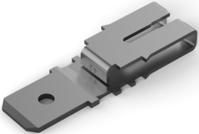 Faston plug, 6.35 x 0.81 mm, L 24.18 mm, uninsulated, straight, AWG 14-13, 63816-1