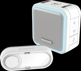 DC515S Wireless gong with LED flash and bell button, white