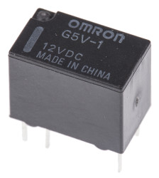 Przekaźnik sygnału, 12V dc, 2 A, SPDT, 2-polowy, montaż PCB, Omron IM