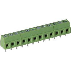 TruConnect 211840 5.0mm 12 Way Low Profile Rising Clamp Terminal Block