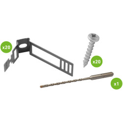 D-Line EVFIX16B EV Fixing Pack 16-21mm Black. Bag of 20 &amp; 1 x 5mm SDS Bit