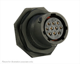 Złącze wielostykowe przemysłowe 10-pinowe, panelowe Wtyczka Souriau Sunbank by Eaton