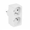 Rozgałęziacz AC wtyk - 2 gniazdza