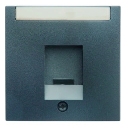 Berker B.1/B.3/B.7 Glas Element centralny pojedynczy z zasuwą chroniącą przed kurzem i polem opisowym antracyt 11701606