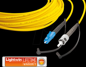 LSP-09 LC-ST 1.0 Simplex fibre optic patch cable, SM OS2, LC - ST, 1.0 m