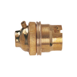 Dencon 217NB BC Brass 1/2in Unswitched Lamp Holder