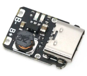 MINIATUROWY MODUŁ ŁADOWANIA AKUMULATORÓW Li-Ion 18650 4,2V 1,2A USB-C (BMS-70090)