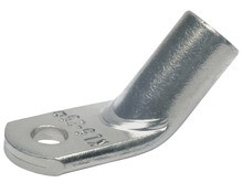 Uninsulated angled tube cable lug, 35 mm², 6.4 mm, M6, 45R645
