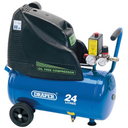 Draper 24978 24L Oil-Free Air Compressor (1.1kW)