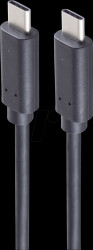 BS13-48015 USB 3.2 cable, C connector &gt; C connector, 0.5 m, black