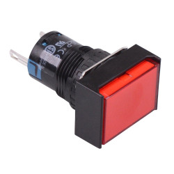 AL6H-P3PR Red 16mm 12V Rectangle Pilot Light IP65 IDEC