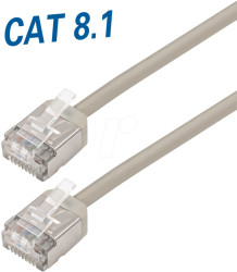TI 54-5 Patch cable, Cat.8.1, U/FTP, 5 m, gray