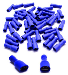 KONEKTOR IZOLOWANY PEŁNY 4,8 NIEBIESKI 100SZT.