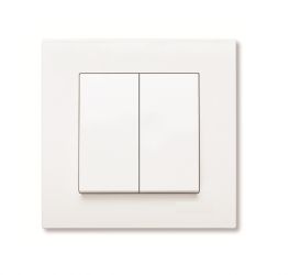Włącznik VIKO 2-klawiszowy biały - KARRE