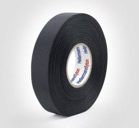 Taśma materiałowa HellermannTyton 712-10003 HTAPE-PROTECT250-PET-BK (D x S) 25 m x 19 mm 25 m 1 szt.