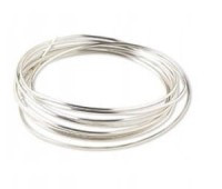 DRUTAG060-005M Srebrzanka, drut miedziany, srebrzony, średnica 0.6mm, zwój 5mb