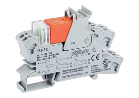 Moduł przekaźnika 110V dc WAGO DPDT 8A Szyna DIN bieguny 2