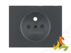 BERKER K.1 Płytka czołowa z przesłonami do gniazda z uziemieniem antracyt mat lakierowany 3965757006 HAGER