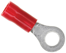 Zacisk oczkowy rozmiar przewodu 1.65mm² Ø , M4 izolowany średnica wew 4.34mm Czerwony TE Connectivity