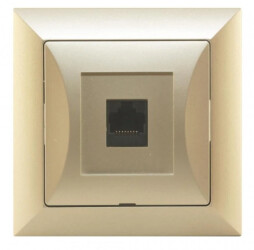 OPAL Gniazdo komputerowe RJ45 kat.6 krone LSA+ metalizowany piaskowy GTP - 12Op